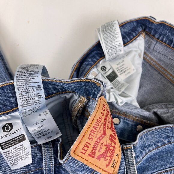 Levi's 501s Skinny Denim Jeans 26x28 & 27x28 Two Pack - Picture 4 of 7